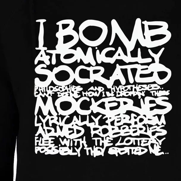 I Bomb Atomically Socrates’ Philosophies And Hypotheses Womens Funnel Neck Pullover Hood