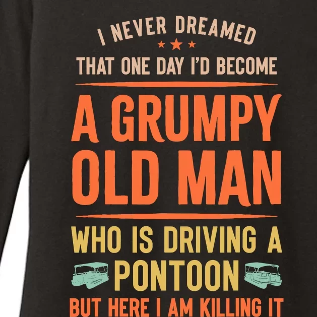 I‘D Become A Grumpy Old Man Who Is Driving A Pontoon Womens CVC Long Sleeve Shirt