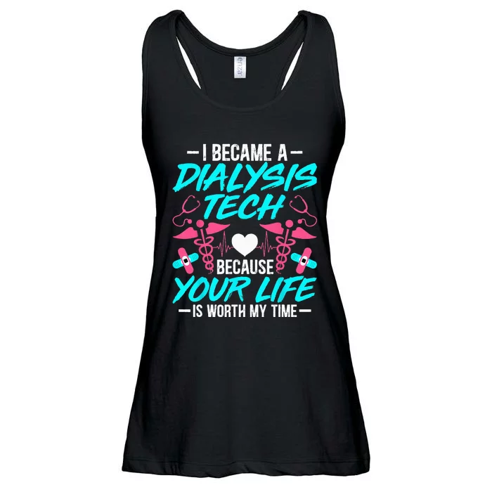 I Became A Dialysis Technician Hemodialysis Nephrology Tech Ladies Essential Flowy Tank