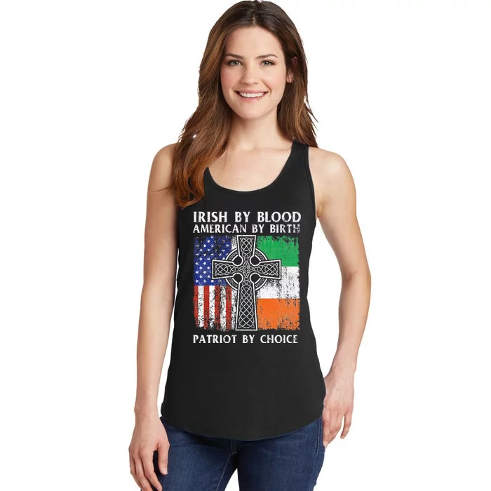 Irish By Blood American By Birth Patriot By Choice Ireland Ladies Essential Tank