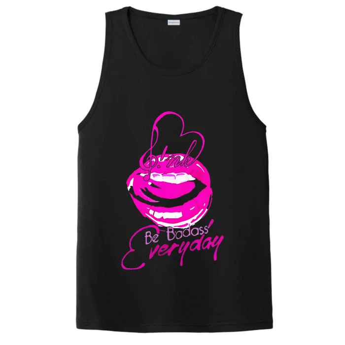 I Be Badass Everyday P.I.N.K Colors Performance Tank