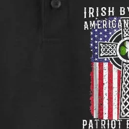 Irish By Blood American By Birth Patriot By Choice Dry Zone Grid Performance Polo