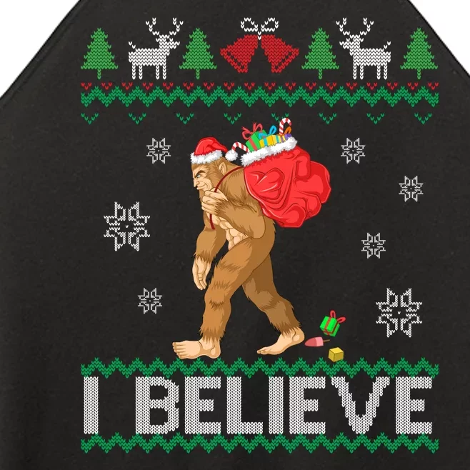 I Believe Bigfoot Christmas Women’s Perfect Tri Rocker Tank