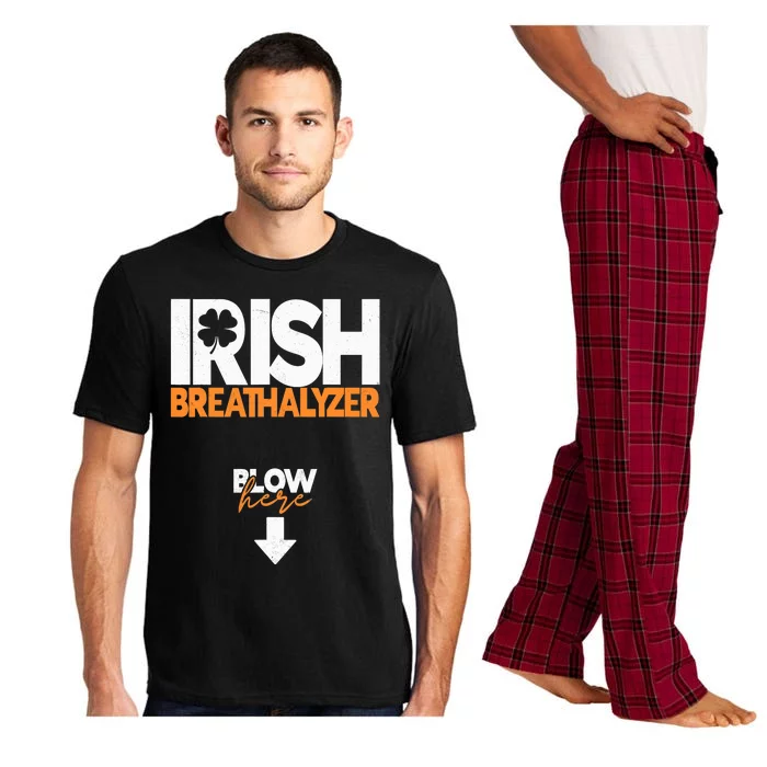 Irish Breathalyzer Blow Here Funny St Patricks Day Drinking Pajama Set