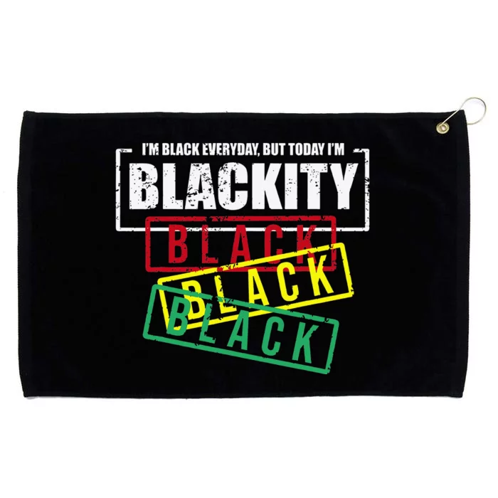 I'm Blackity Black African American Black Power Grommeted Golf Towel