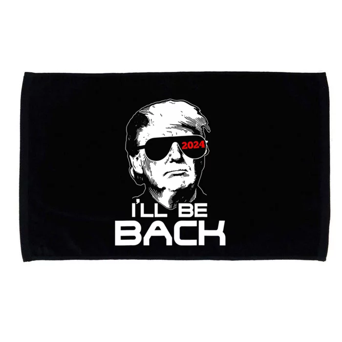 ILl Be Back Trump 2024 Vintage Trump Microfiber Hand Towel