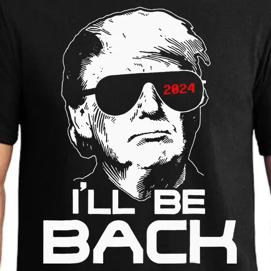 ILl Be Back Funny 45 47 Donald Trump 2024 Take America Back Pajama Set