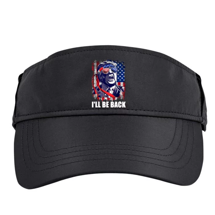 I'll Be Back Trump Make American Great Again, Trump 2024 Adult Drive Performance Visor