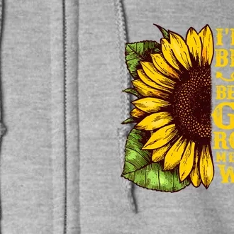 Im Blunt Because God Rolled Me That Way Gift Sunflower Full Zip Hoodie