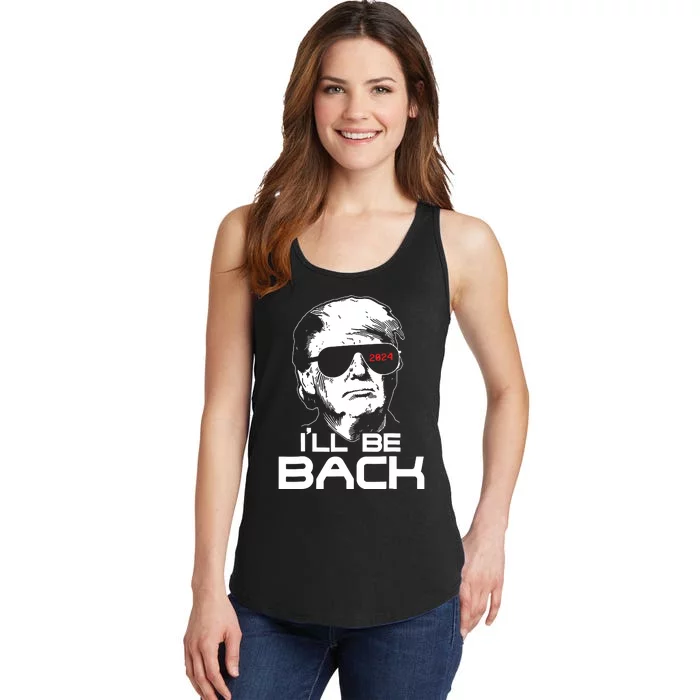 Ill Be Back Funny 45 47 Donald Trump 2024 Take America Back Ladies Essential Tank