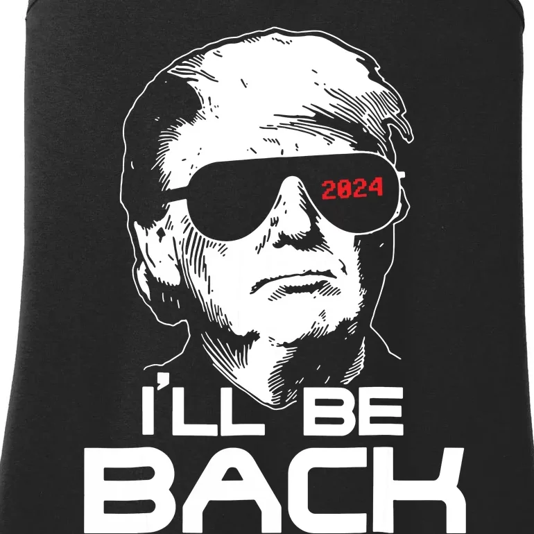 Ill Be Back Funny 45 47 Donald Trump 2024 Take America Back Ladies Essential Tank