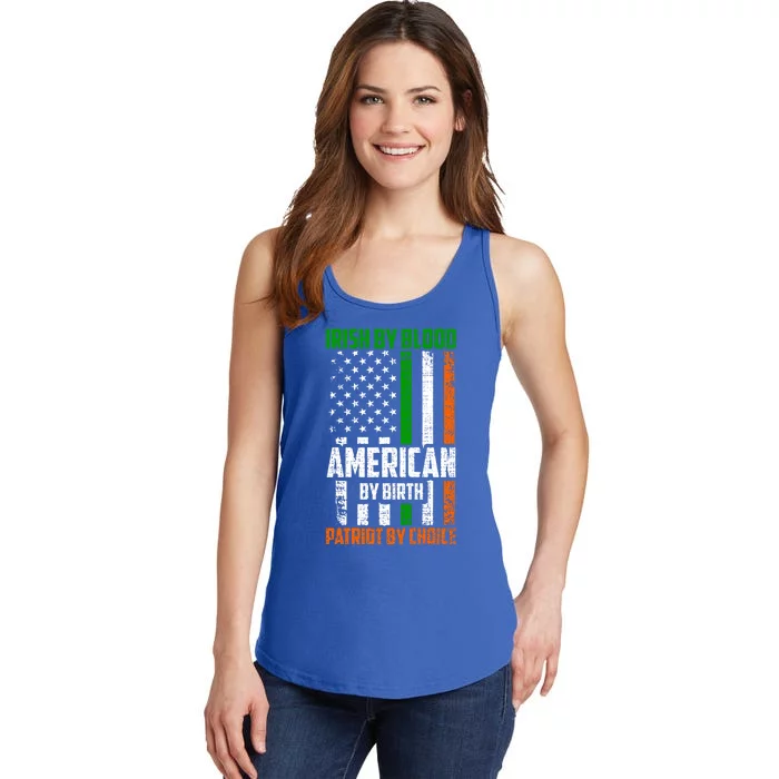 Irish By Blood American By Birth Patriotic By Choice Gift Ladies Essential Tank