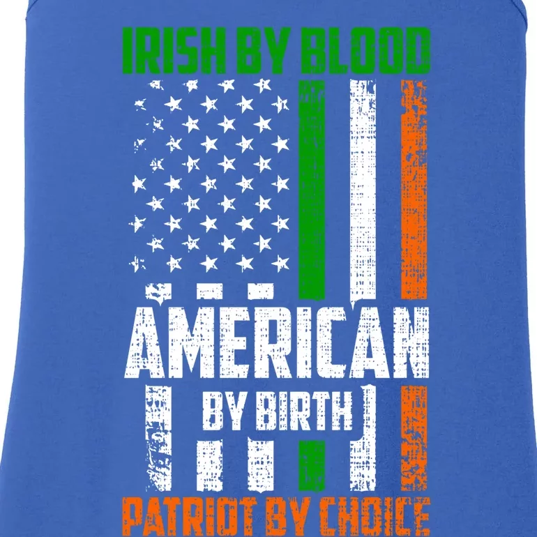 Irish By Blood American By Birth Patriotic By Choice Gift Ladies Essential Tank