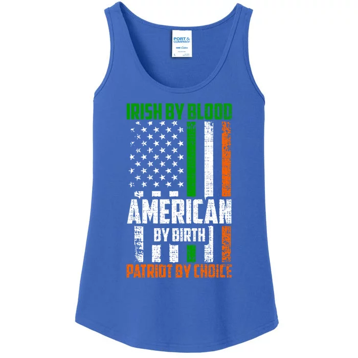 Irish By Blood American By Birth Patriotic By Choice Gift Ladies Essential Tank