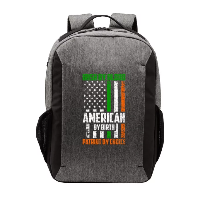 Irish By Blood American By Birth Patriotic By Choice Gift Vector Backpack