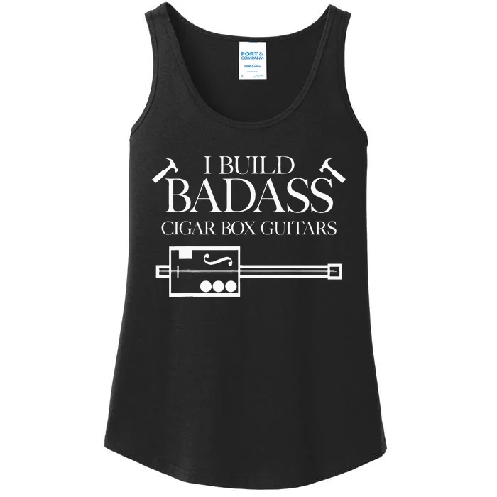 I Build Badass Cigar Box Guitars Funny Cigar Lover Guitarist Ladies Essential Tank