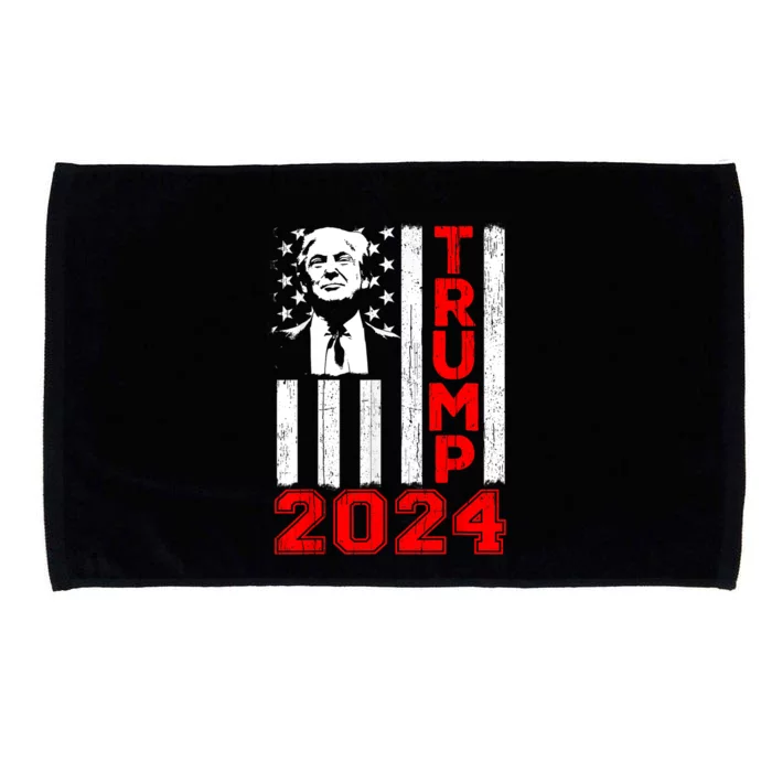 Ill Be Back Trump 2024 Vintage Donald Trump 4th Of July Microfiber Hand Towel