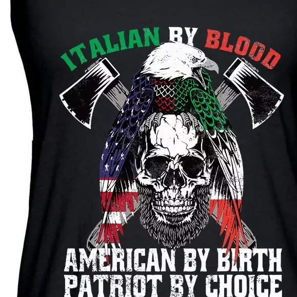 Italian By Blood American By Birth Patriot By Choice Eagle Ladies Essential Flowy Tank