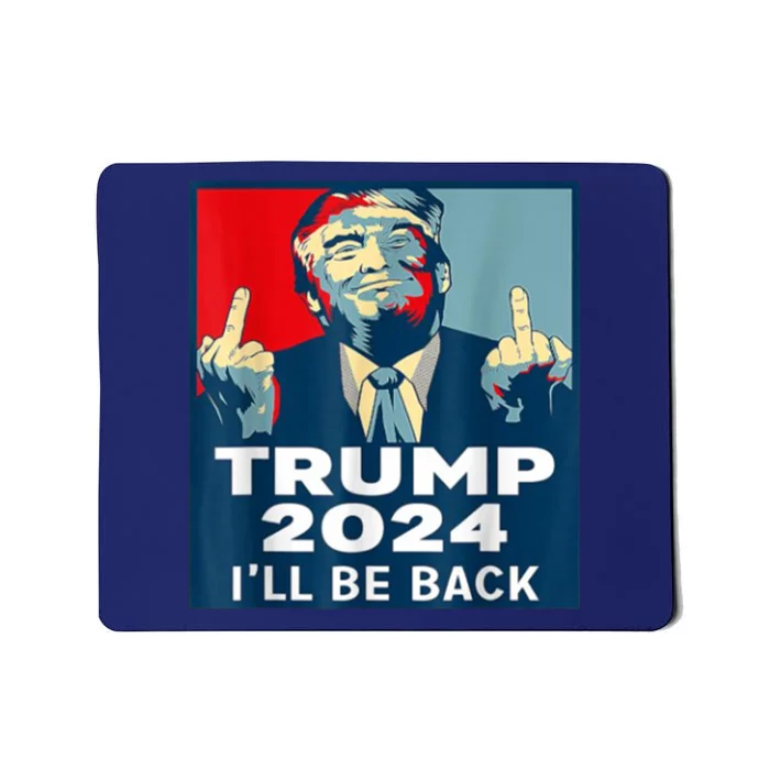 ILl Be Back Trump 2024 Vintage Donald Trump 4th Of July Mousepad