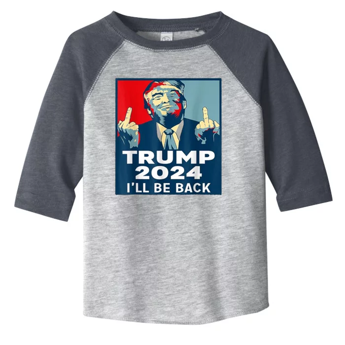 ILl Be Back Trump 2024 Vintage Donald Trump 4th Of July Toddler Fine Jersey T-Shirt