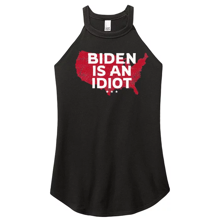 Impeach Biden Biden Is An Idiot Antibiden 8646 Usa Women’s Perfect Tri Rocker Tank