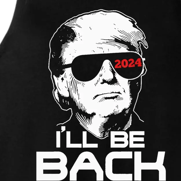 I'll Be Back Trump 2024 Gift Ladies Tri-Blend Wicking Tank