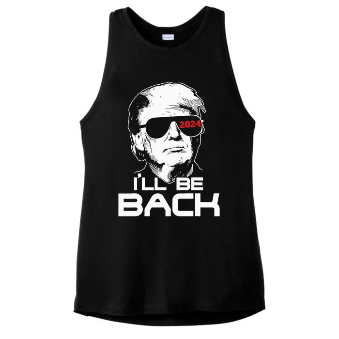 I'll Be Back Trump 2024 Gift Ladies Tri-Blend Wicking Tank