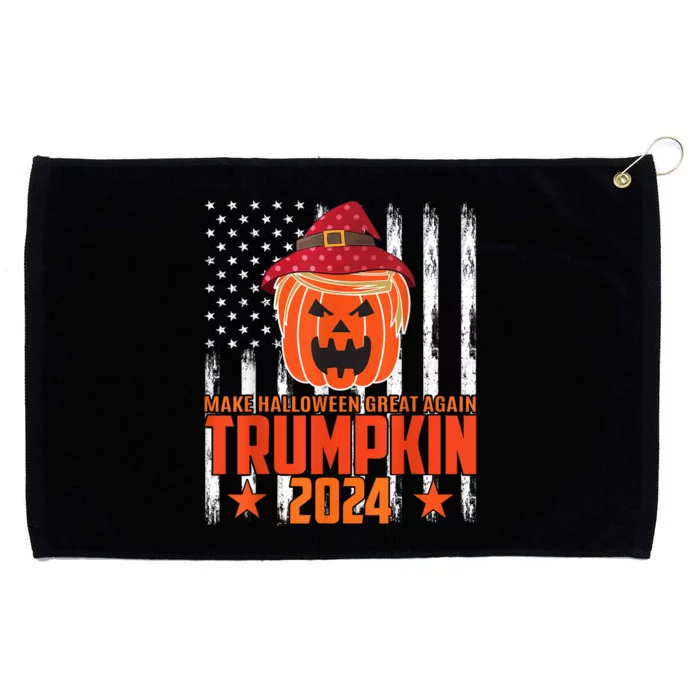 Ill Be Back Trumpkin Trump Halloween Party Costume 2024 Grommeted Golf Towel