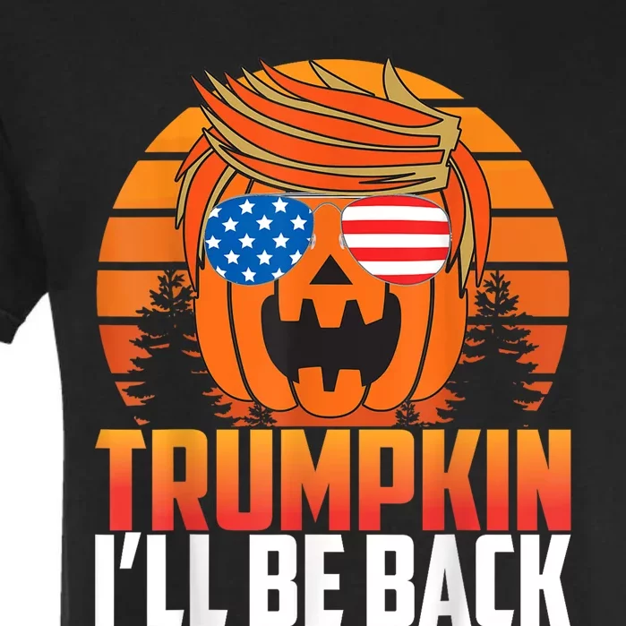 Ill Be Back Trumpkin Trump Halloween Party Costume 2024 Garment-Dyed Heavyweight T-Shirt