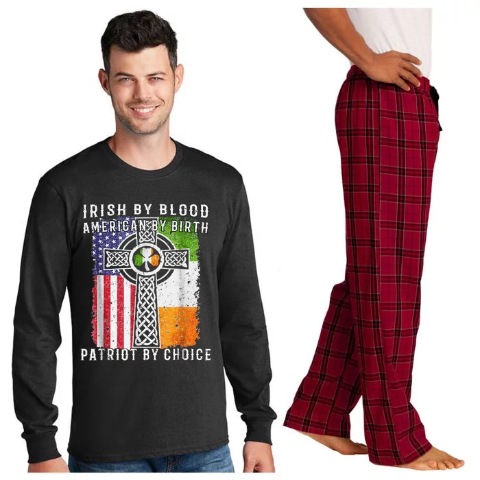 Irish By Blood American By Birth Patriot By Choice Long Sleeve Pajama Set