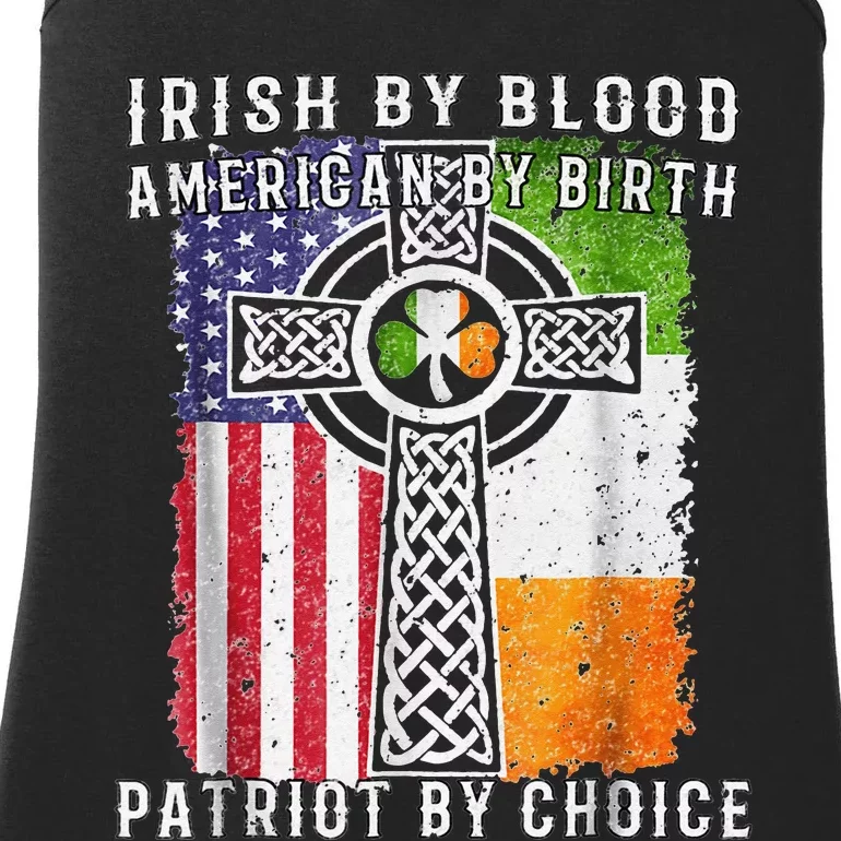 Irish By Blood American By Birth Patriot By Choice Ladies Essential Tank