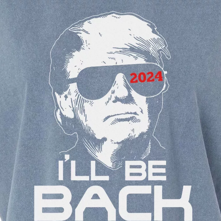 ILl Be Back Trump 2024 Garment-Dyed Women's Muscle Tee