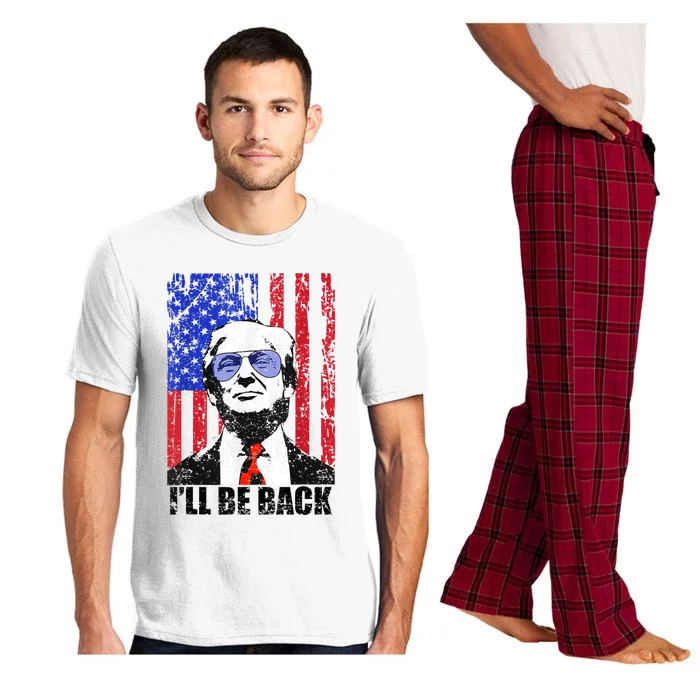 I’Ll Be Back Funny Quote Trump 2024 July 4th Pajama Set