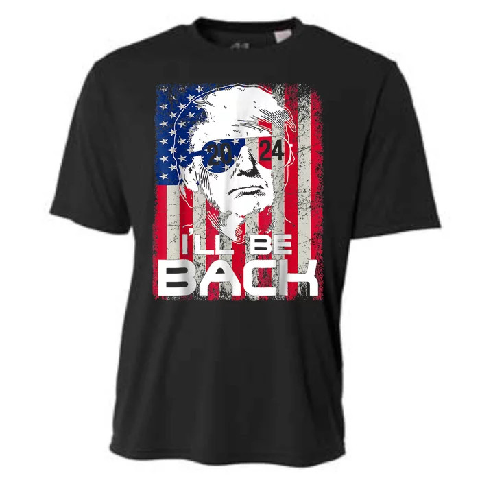 I'll Be Back Trump 2024 Vintage Donald Trump 4th Of July Cooling Performance Crew T-Shirt