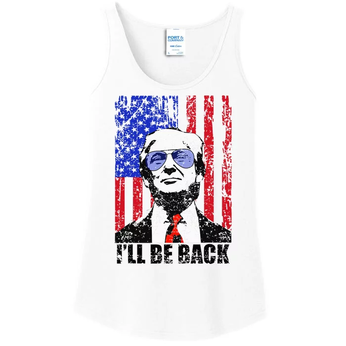 I’Ll Be Back Funny Quote Trump 2024 Ladies Essential Tank