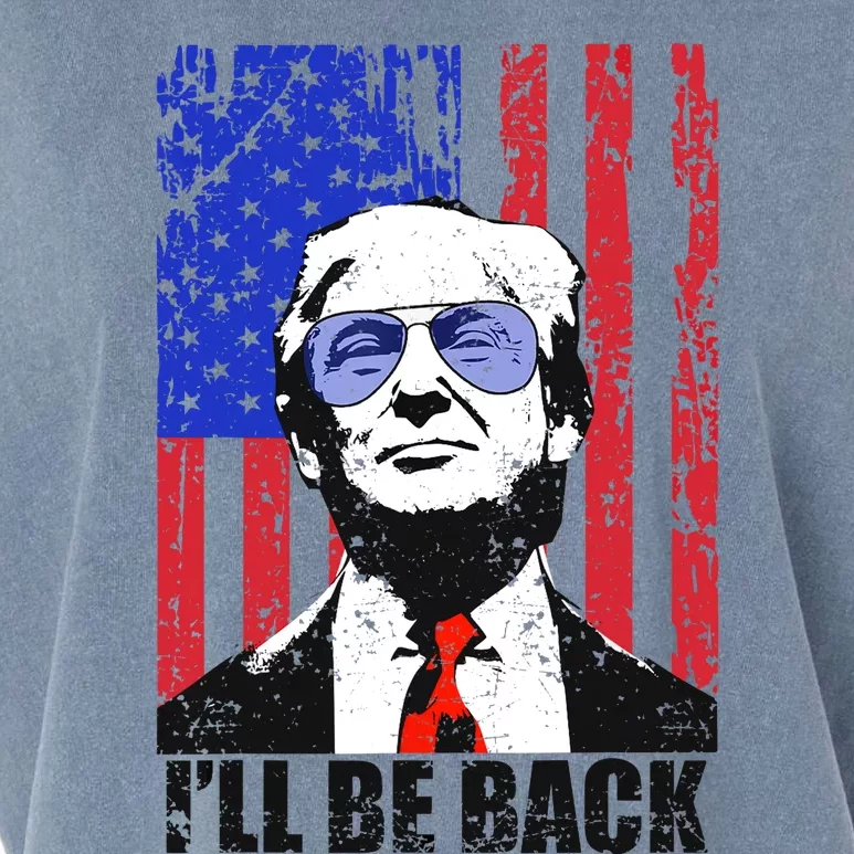 I’ll Be Back Funny Quote Trump 2024 July 4th Gift Garment-Dyed Women's Muscle Tee