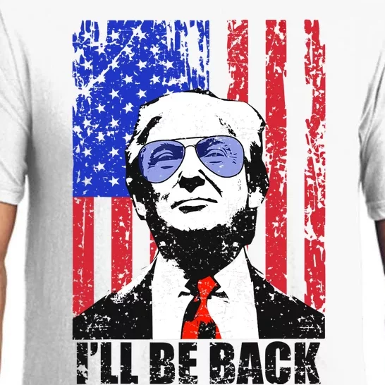 I’ll Be Back Funny Quote Trump 2024 July 4th Gift Pajama Set