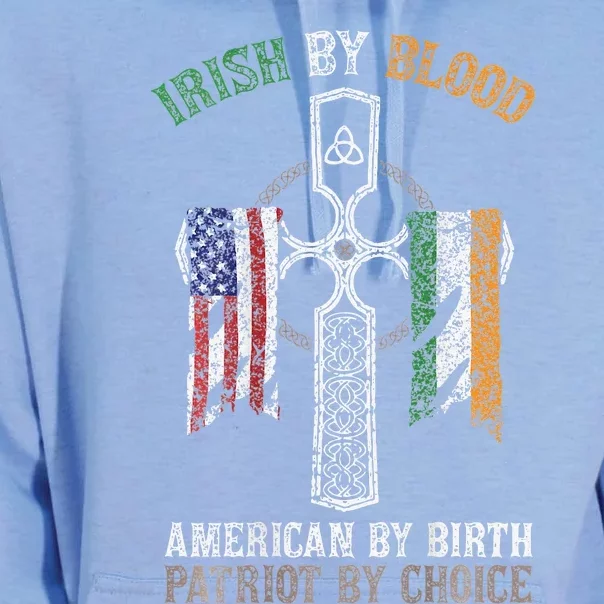 Irish By Blood American By Birth Patriot By Choice Unisex Surf Hoodie