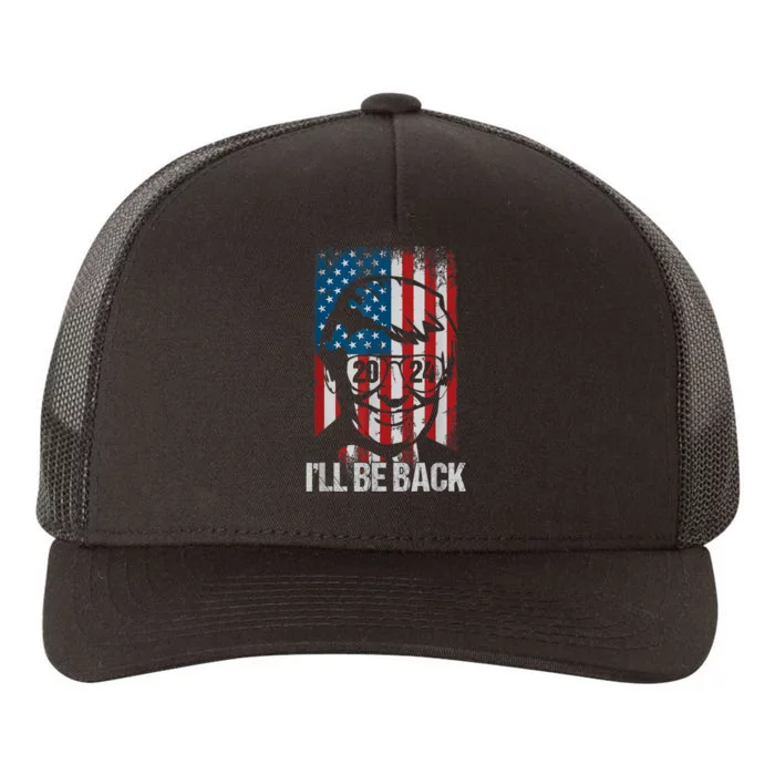 Ill Be Back Trump 2024 Vintage Donald Trump 4th Of July Yupoong Adult 5-Panel Trucker Hat