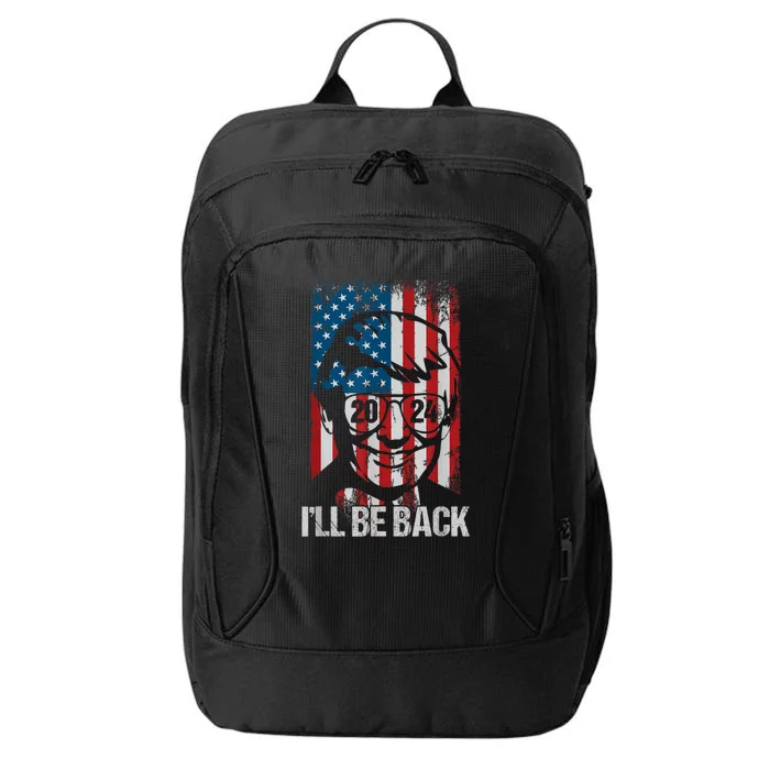 Ill Be Back Trump 2024 Vintage Donald Trump 4th Of July City Backpack