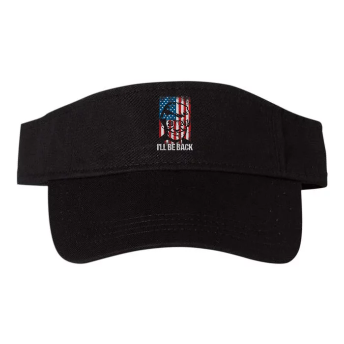 Ill Be Back Trump 2024 Vintage Donald Trump 4th Of July Valucap Bio-Washed Visor