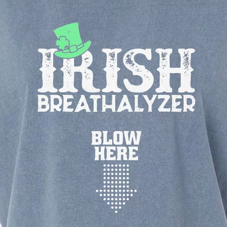 Irish Breathalyzer Blow Here St Patrick's Day Garment-Dyed Women's Muscle Tee