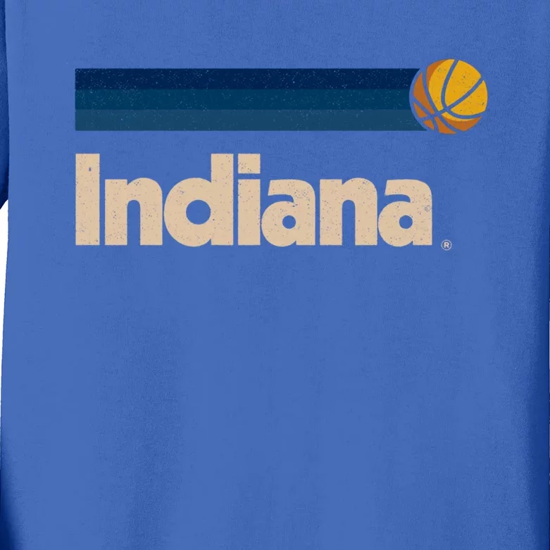 Indianapolis Basketball Bcool Giftball City Indiana Indianapolis Gift Kids Long Sleeve Shirt