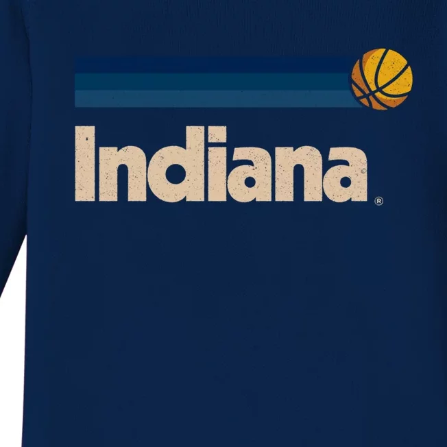 Indianapolis Basketball Bcool Giftball City Indiana Indianapolis Gift Baby Long Sleeve Bodysuit