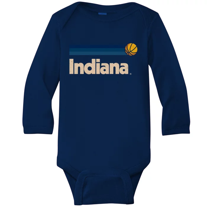 Indianapolis Basketball Bcool Giftball City Indiana Indianapolis Gift Baby Long Sleeve Bodysuit