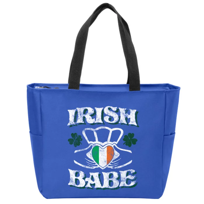 Irish Babe Claddagh Ring St Patricks Day Great Gift Zip Tote Bag