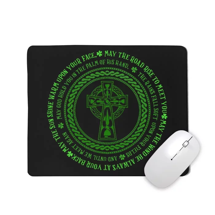 Irish Blessing Celtic Knot 4 Leaf Clover St. PatrickS Day Mousepad