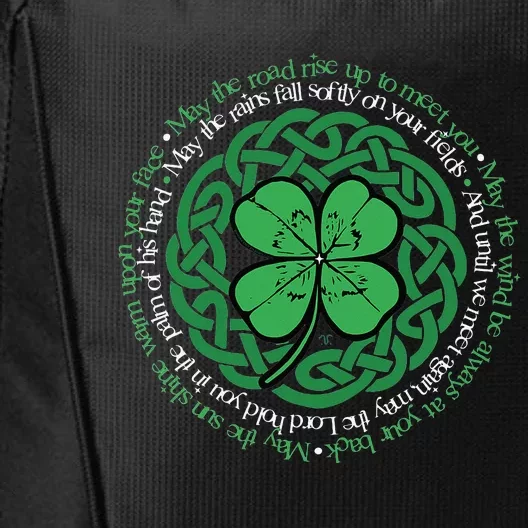 Irish Blessing, Celtic Knot & 4Leaf Clover Luck City Backpack