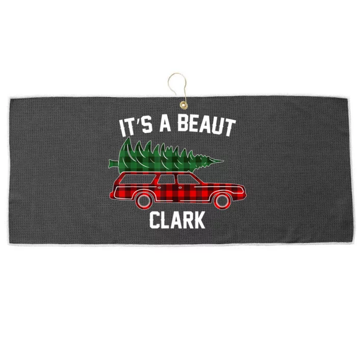 It's Beaut Clark Funny Christmas Red Buffalo Plaid Xmas Tree Large Microfiber Waffle Golf Towel