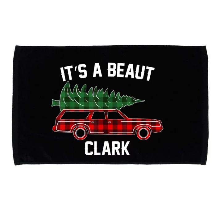 It's Beaut Clark Funny Christmas Red Buffalo Plaid Xmas Tree Microfiber Hand Towel